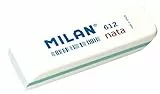 Milan 612 - Goma de borrar, color blanco, Caja 12 Unidades, blanco