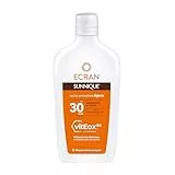 Ecran Sunnique - Leche Protectora Solar FPS 30, Protección UVB + UVA e IR-A, Refuerza las Defensas, Protege la Piel, Hidratación 24 h, Fórmula con VitEox 80, para Toda la Familia - 370 ml