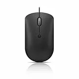 Lenovo 400 USB-C Ratón con Cable (Ambidiestro, Compacto, Sensor Óptico Rojo, Cambio de dpi sobre la Marcha, 4 Botones, Desplazamiento Bidireccional, USB-C) Color Negro