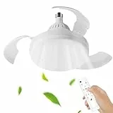 Genérico Ventiladores de Techo con Luces | Lámpara Ventiladora Eléctrica Pequeña | Diseño Retráctil Dispositivo De Natural Para Hogar Dormitorio Cocina