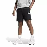 adidas Hombre Essential Three Stripes French Terry Short, Black/White, XL