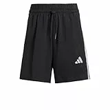 adidas Mujer Essentials 3-Stripes Cotton Shorts, Black/White, L