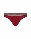 Emporio Armani Shiny Logoband Brief Ropa Interior, Rosso, L para Hombre