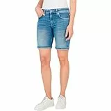 Pepe Jeans Fitted Short MW Pantalones Cortos, Azul (Denim-Ic1), 29W para Mujer