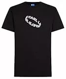 KARL LAGERFELD JEANS, Hombres, Camiseta Ajustada De Manga Corta con Logotipo De Anillo, Corte Slim, Negro, L