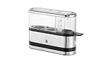 WMF Cocedor de dos Huevos - 250 W, con espacio para dos huevos, acabados de acero inoxidable de Cromargan® mate, cubierta Tritan libre de BPA, jarra de medición de agua y perforador de huevos incluido