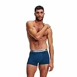 KARL LAGERFELD Metallic Elastic Trunk Set(x3) Ropa Interior, Ultramarin/Majolica/Black, S de los Hombres