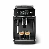 Philips Domestic Appliances EP2220/10 Series 2200 - Máquina de café espresso de frijol a taza, 2 bebidas, color negro mate,