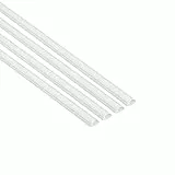 D-Line, Micro Canal Portacables de 4 Metros, Cubierta de Cable Autoadhesiva, Solución de Gestión de Cables - 16mm (Ancho) x 8mm (Alto) – 4 Piezas de 1 Metro (Multipack de 4 Metros) – Blanco