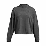 Under Armour UA Rival Terry OS Hoodie Sudadera con capucha para mujer, cómoda sudadera deportiva, color gris brezo oscuro/blanco