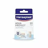 Hansaplast Aqua Protect Apósitos para heridas, apósitos impermeables, para nadar y bañarse, adhesión extrafuerte, altamente absorbentes, transpirables y transparentes, 20 apósitos