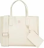 Tommy Hilfiger Bolso Tote Mujer Distinct Mini pequeño, Beige (Sugarcane), Talla Única