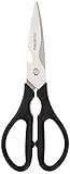 Amazon Basics Premium Tijeras de Cocina multifunción, 20,32 cm, Negro