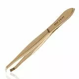 Beter – Pinzas de depilar para cejas de punta cangrejo para mayor precisión y visibilidad del pelo. Pinzas profesionales inoxidables - Pinza de cejas