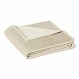 Amazon Basics Manta de Forro Polar Suave y Cálida para Sofá, 127 x 152 cm, Beige