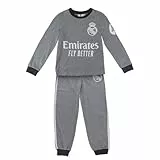 CERDÁ LIFE'S LITTLE MOMENTS Pijama Largo Single Jersey Real Madrid para Niños – Conjunto Oficial de Dormir Infantil Juego, Gray, 10 años (Pack de 2)