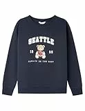 Springfield American Prep Sweatshirt Sudadera, Azul Marino, L para Mujer