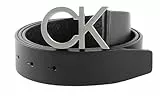 Calvin Klein Cinturón Hombre Ck Buckle Belt 3.5 cm Cinturón de piel, Negro (Ck Black), 115 cm
