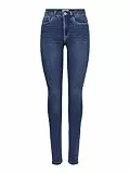 ONLY Onlroyal High Waist Skinny Fit Jeans, Medium Blue Denim, M / 32 para Mujer