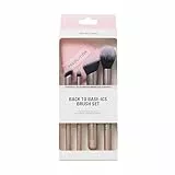 Revolution Back To Base-ics Starter Essentials Brush Set, Set de 4 brochas esenciales para base, corrector & colorete, vegano