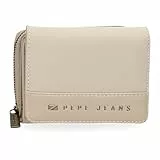 Pepe Jeans Morgan Billetero con Monedero Beige 10x8x3 cms Poliéster y PU by Joumma Bags