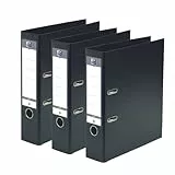 Oxford - Archivadores con palanca (3 unidades, A4, XL, 80 mm, 2 anillas, capacidad 750 hojas, cubierta de polietileno)