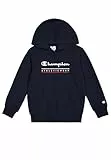 Champion Legacy Boy - Graphic Hoodie, Sudadera con Capucha Niños, Blue (BS501),