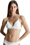 Calvin Klein Top de Bikini Triangular para Mujer CK Meta Legacy sin Aros, Blanco (Pvh Classic White), M