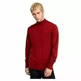 G-STAR Para Hombre Jersey Premium Core Mock Neck Knitted, Rojo (dry red D25175-D847-5298), M