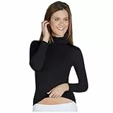 YSABEL MORA Camiseta Térmica para Mujer de Cuello Alto. Ropa Térmica de Chica con Cuello Cisne para Invierno y Frío Extremo. Térmico Interior para Deporte y Nieve. Color Negro. Talla M