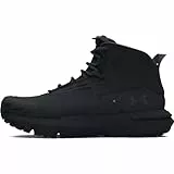 Under Armour UA Charged Valsetz Mid Zapatos tácticos para hombre, cómodas y duraderas botas de montaña, color negro/negro/gris azabache