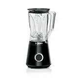 Bosch - Batidora de vaso, VitaPower, Serie 4, 1200W, Jarra Tritán, Botella ToGo, Negro, MMB6141B