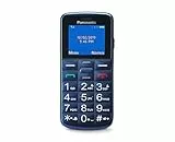 Panasonic KX-TU110EXC 2G, Teléfono Móvil Para Mayores, con Botón SOS, Llamada Prioritaria, Teléfono con Botones Grandes, Bluetooth, Linterna, Cámara, Azul