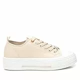 REFRESH - Zapatilla Mujer Beige - Calzado Cómodo y Versátil - Moda Casual - Modelo 17281708 (Talla 37)