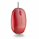 NGS Flame Red - Ratón Óptico 1000dpi con Cable USB, Ratón para Ordenador o Portátil con 3 Botones, Ambidiestro, Rojo