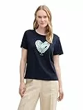 TOM TAILOR 1045534 Camiseta, 10378-Dark Denim Blue, L Mujeres