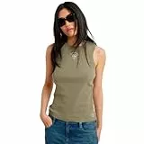 G-STAR Para Mujer Camiseta Sin Mangas Racerback Ribbed Slim, Verde (Shamrock D24645-5268-2199), M