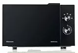 Hisense H23MOBP2H4 - Microondas 23 litros, 800W de potencia, mandos mecánicos giratorios, apertura Smart Tab, fácil limpieza con revestimiento interior cerámico, color Negro
