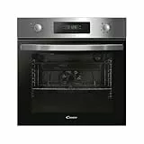 Candy Idea FIDC X625 L, Horno Multifunción, 70L, Limpieza Aquactiva, 1 Bandeja y 2 Rejillas, Guía Telescópica, 8 Funciones, Display Timer Touch, Mandos Push&Pull, Puerta 2 Cristales, Inox y Negro