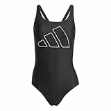 adidas Mujer Big Bars Swimsuit, Black/White, 40