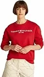 Tommy Hilfiger Sudadera sin Capucha para Mujer, Rojo (Primary Red), M