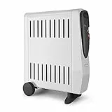 Taurus - Radiador de aceite. 2500W. 3 niveles de potencia. Doble efecto: radiación y convección. Termostato. Humidificador integrado. Ruedas y asa de transporte. Recogecables. Gris