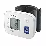 OMRON RS1 Monitor automático de presión arterial de muñeca para uso doméstico o en movimiento: máquina de presión arterial clínicamente validada con manguito preformado de 13,5 a 21,5 cm