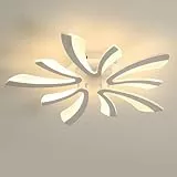 Comely Lámpara de Techo LED, 50W 5025LM Forma de V Plafon LED Techo, Luz Cálida 3000K, Acrílico Accesorio de Iluminación Moderno para Salon Dormitorio Comedor Baño Pasillo, Dia 70cm