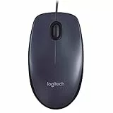 Logitech M90 Ratón con Cable USB, Seguimiento Óptico 1000 DPI, Ambidiestro, PC, Mac, Portátil, Negro