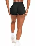 Navneet Pantalon Corto Deporte Mujer Short Deportivo Leggins Cortos Mallas Deporte Mujer Cortas Push Up Ropa Deportiva Negro S