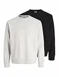 JACK & JONES Sweat Crew Neck 2pk Jcostance Sudadera con Cuello Redondo, 2 Unidades, MP, Vapor Blue, M para Hombre