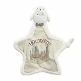 Rainbow Designs Harry Potter Hedwig Comfort - Edredón de felpa suave para recién nacido con diseño de búho nevado, manta de bebé en forma de estrella con ilustración de Hogwarts y esquina anudada para