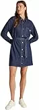 Calvin Klein Vestido Vaquero Mujer Lyocell Belted Denim Shirt con cinturón, Azul (Denim Mid), M