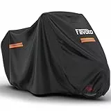 Favoto Funda para Moto Impermeable XXL Cubierta de Motocicleta Protectora al Aire Libre a Prueba de Polvo Sol Lluvia Viento Nieve con Tiras Reflectantes Negro 245x102x122cm